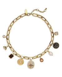 Ramy Brook Charm Jewelry Bellamy Stone, Pave & Freshwater Collar Necklace, 15-18