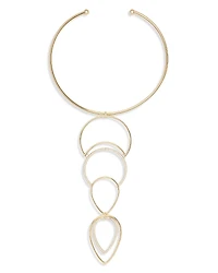 Ramy Brook Rena Pave Pear Shape Structured Statement Necklace, 5