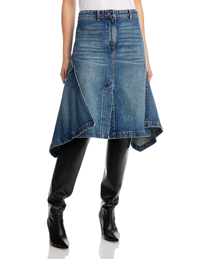 Brandon Maxwell Frankie Denim Skirt
