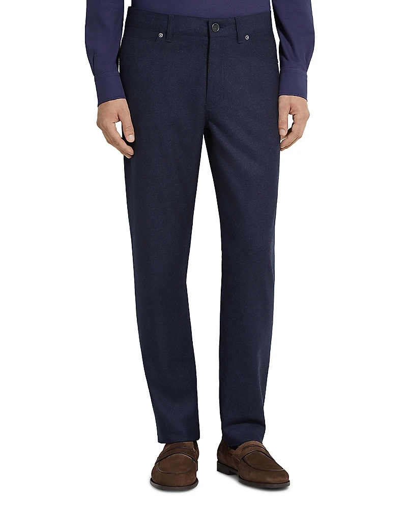 Zegna Wool and Cashmere Roccia Pants