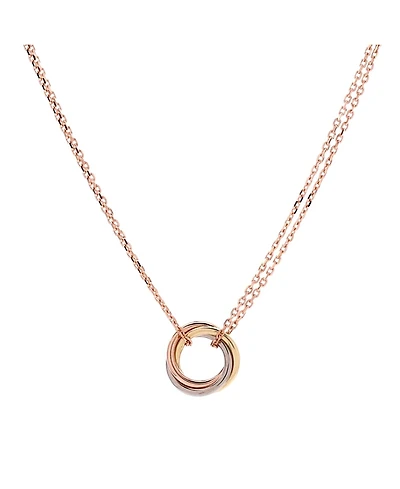 Pre-Owned Cartier Trinity Choker Necklace 18K Tricolor Gold, 14 - 15.75"