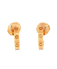 Pre-Owned Cartier Small Love Hoop Earrings 18K Rose Gold