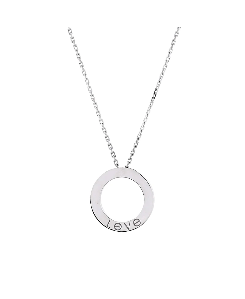 Pre-Owned Cartier Love Pendant Necklace 18K White Gold, 16.5"