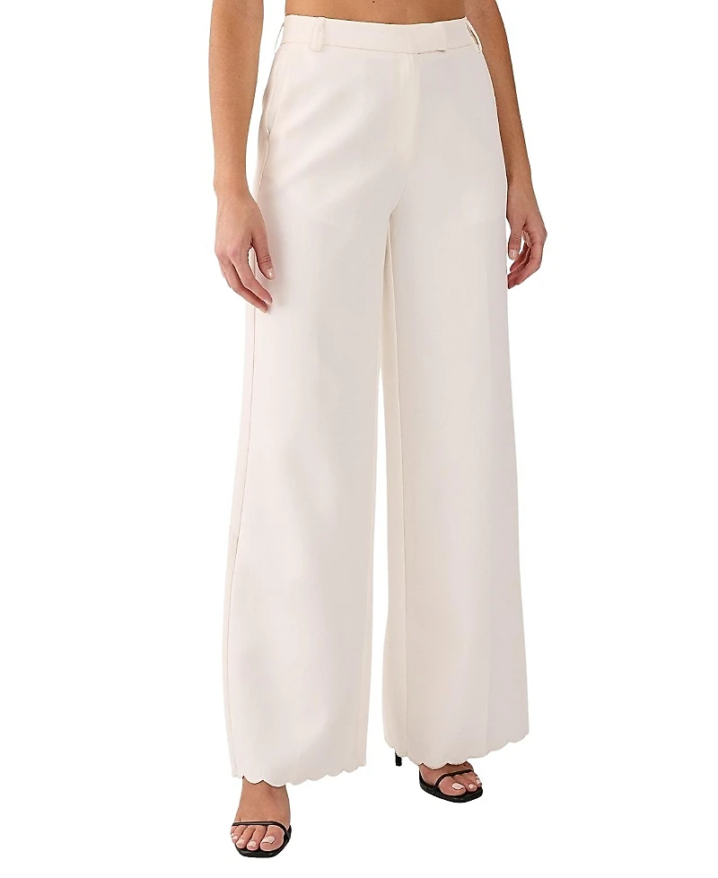 Nasty Gal Embroidered Tailored Wide Leg Pants