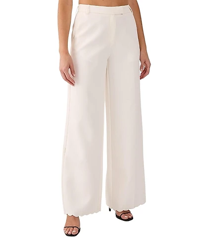 Nasty Gal Embroidered Tailored Wide Leg Pants