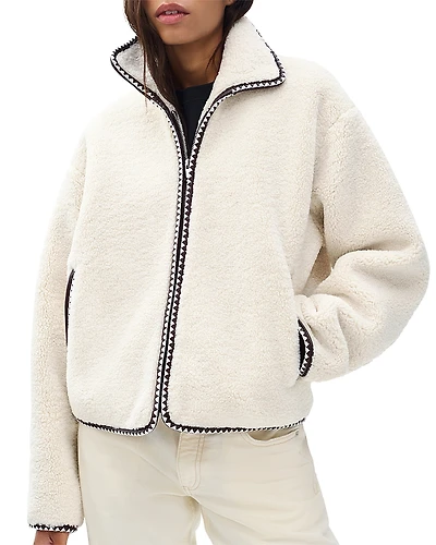 rag & bone Mai Sherpa Zip Up Jacket