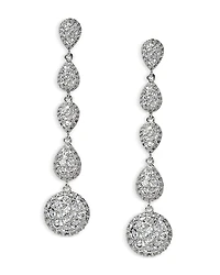 Nadri Crushed Pave Linear Drop Earrings