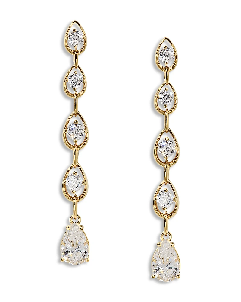 Nadri It Girl Cubic Zirconia Linear Drop Earrings