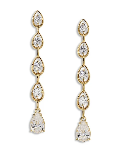 Nadri It Girl Cubic Zirconia Linear Drop Earrings