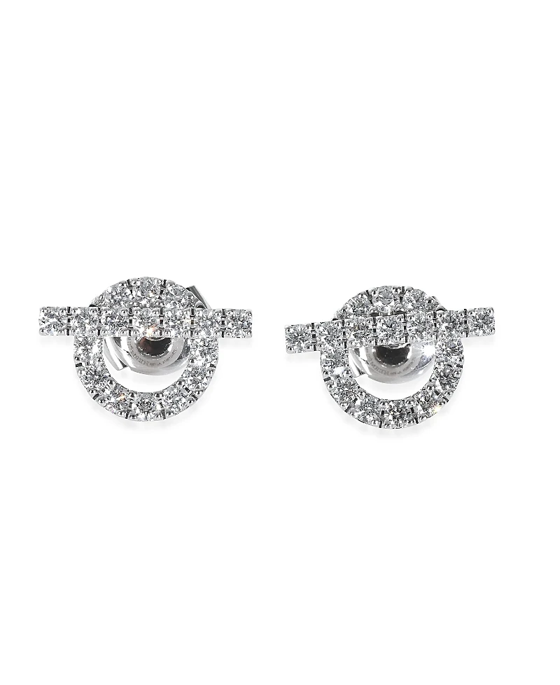 Pre-Owned HERMES Finesse 18k White Gold Earrings
