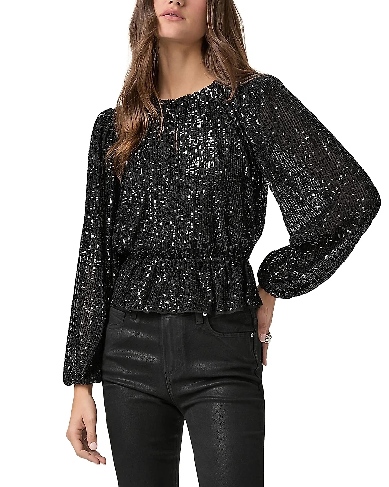 Paige Vilma Sequin Top