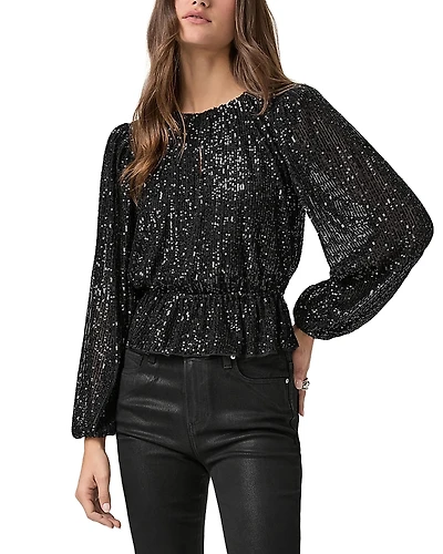 Paige Vilma Sequin Top