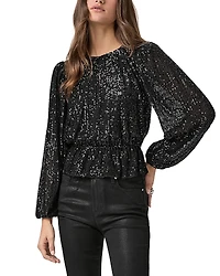 Paige Vilma Sequin Top