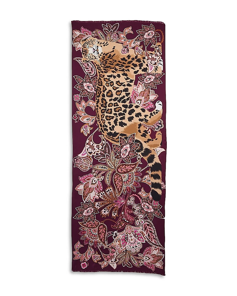 Echo Snow Leopard Silk Wrap
