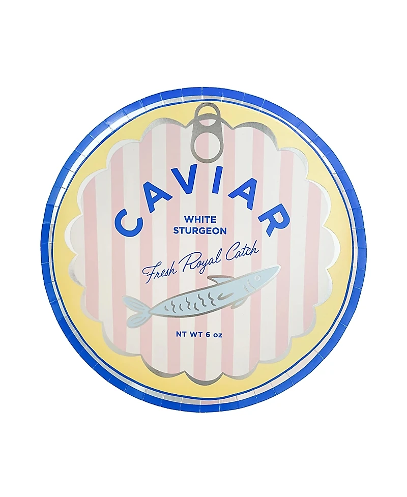 Jollity & Co. Le Dinner Caviar Can Paper Dinner Plates, Set of 8
