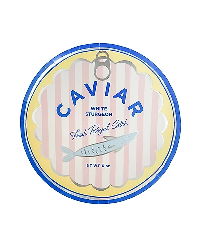 Jollity & Co. Le Dinner Caviar Can Paper Dinner Plates, Set of 8