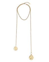 Chloe Medals Dual Drop Pendant Necklace, 16.9