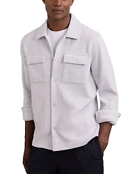 Reiss Maxwell Long Sleeved Jersey Regular Fit Button Down Shirt