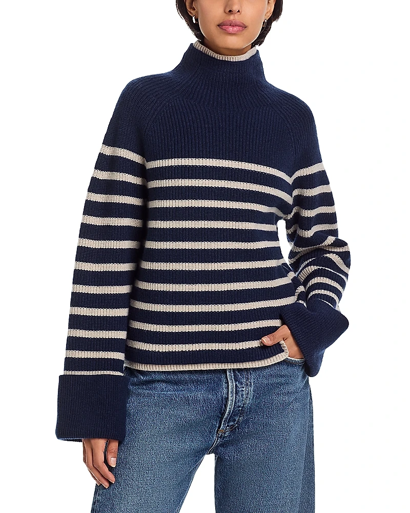 rag & bone Ilaria Stripe Turtleneck Wool Sweater
