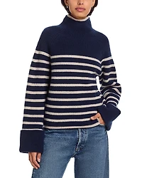 rag & bone Ilaria Stripe Turtleneck Wool Sweater