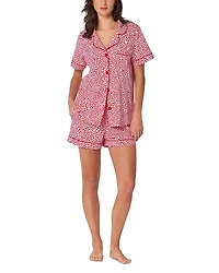 BedHead Pajamas Bursting With Love Short Sleeve Pajama Set
