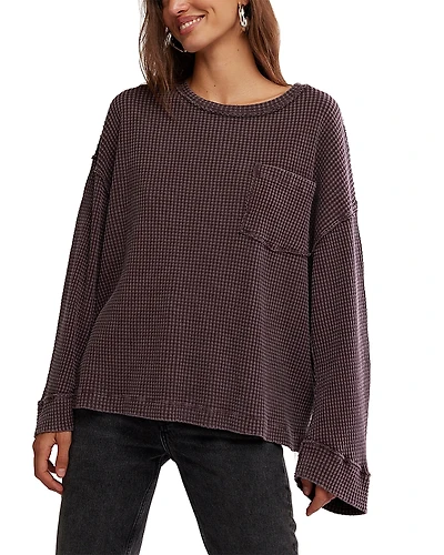 Free People Dawson Pocket Thermal Tee