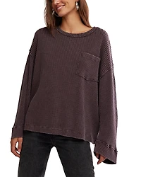 Free People Dawson Pocket Thermal Tee