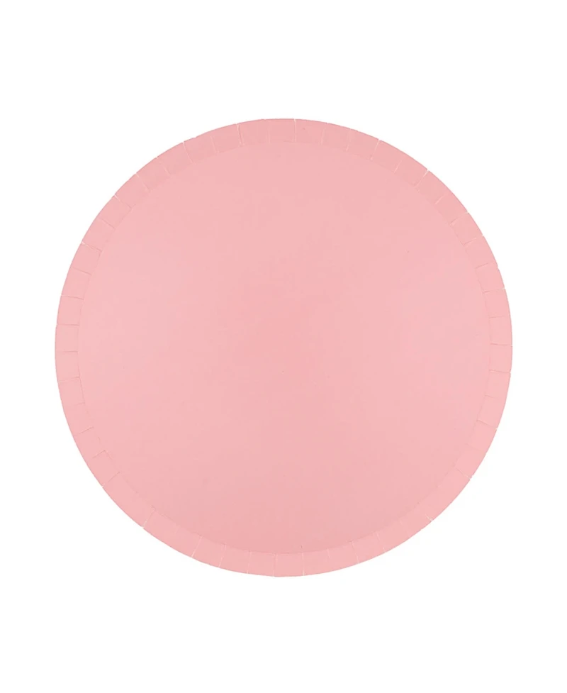 Jollity & Co. Solid Shade Colors, Paper Party Dinner Plates, Set of 8