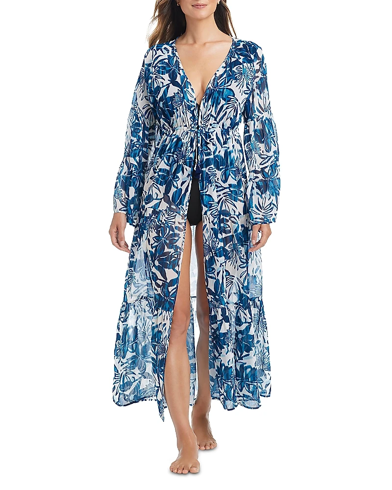 Bleu Rod Beattie Open Front Cover-Up Dress