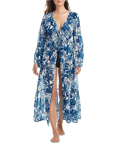 Bleu Rod Beattie Open Front Cover-Up Dress