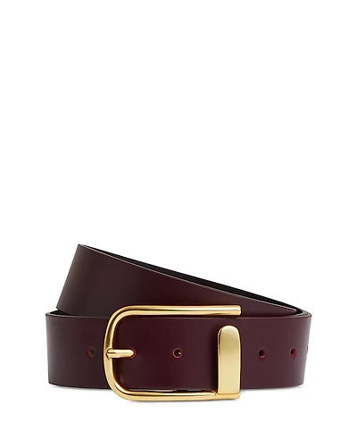Reiss Women's Iyla Half Keeper Leather Belt
