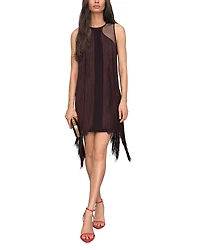 Reiss Farrow Fringe Detail Mini Dress