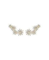 Starburst Full Pave Climber Earrings