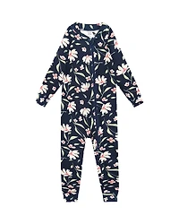 Deux par Girls' One-Piece Thermal Underwear Flower - Big Kid