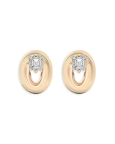 Shahla Karimi from the Luxe Collection Certified Lab Grown Diamond Doshi Puff Studs with Asschers