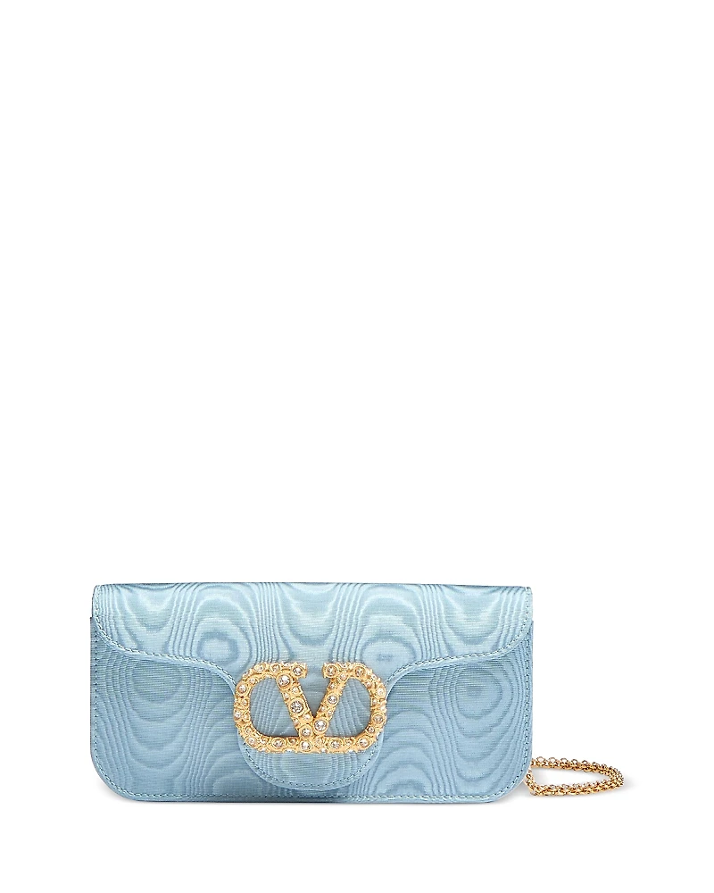 Valentino Garavani VLogo Moire Clutch