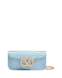Valentino Garavani VLogo Moire Clutch
