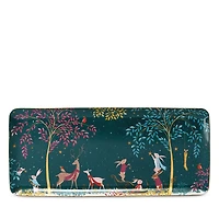 Portmeirion Sara Miller Woodland Tales Sandwich Tray, Deer Robin