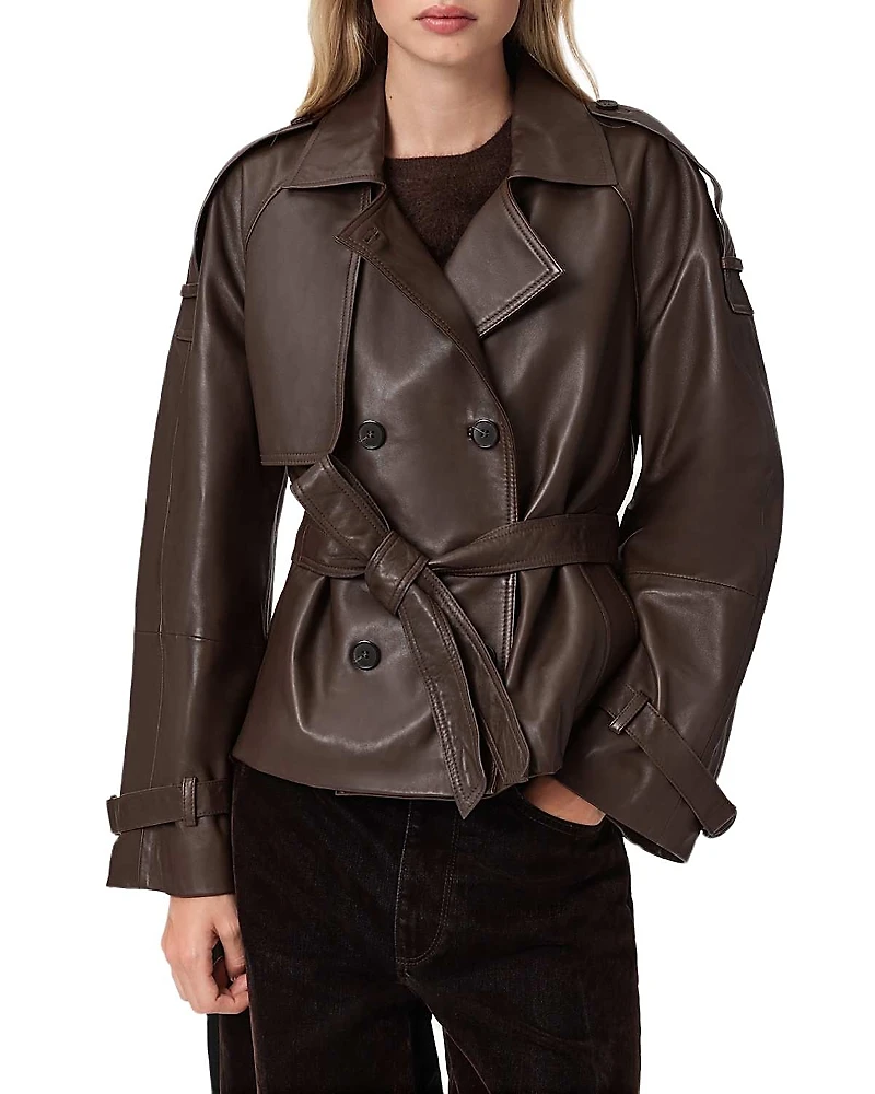 Allsaints Reed Leather Trench Jacket