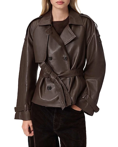 Allsaints Reed Leather Trench Jacket