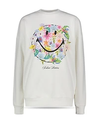 Joshua Sanders Flower Smile Crew Sweatshirt