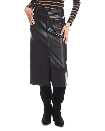 Karen Kane Faux Leather Midi Skirt