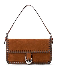 Staud Harlow Suede and Leather Shoulder Bag