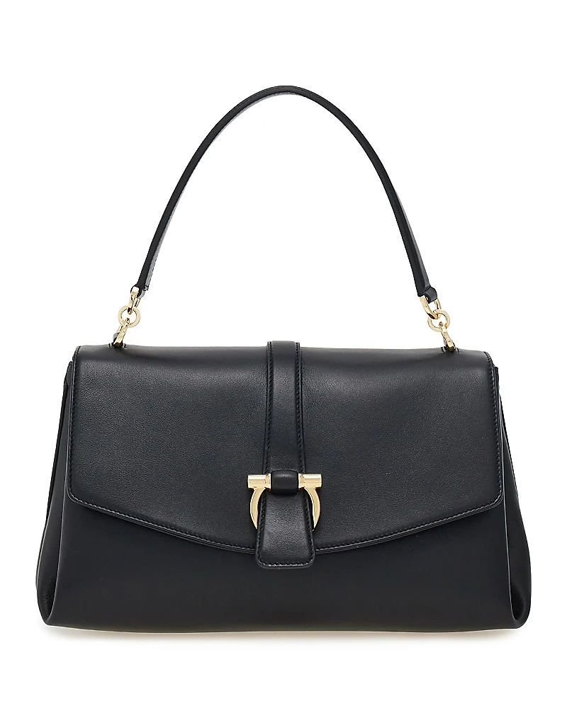 Ferragamo Front Flap Small Leather Handbag