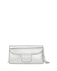 Ferragamo Double Gancini Mini Metallic Leather Chain Bag