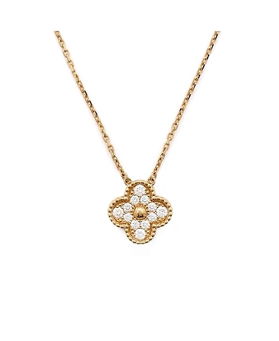 Pre-Owned Van Cleef & Arpels Vintage Alhambra Pendant Necklace 18K Gold and Diamonds