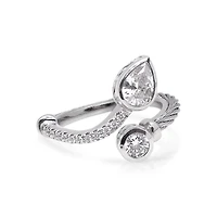 Alor Day Diamonds Teardrop & Round Bypass Ring, 0.98ct Lab Grown