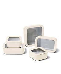 Caraway 14-Piece Ceramic Coated Glass Food Storage Set