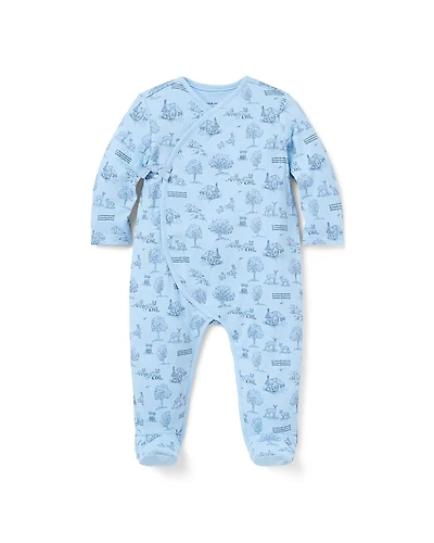 Janie and Jack Boys' Woodland Toile Wrap Footed One-Piece
