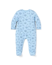 Janie and Jack Boys' Woodland Toile Wrap Footed One-Piece